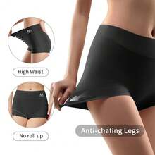 MEIYATING Boy Shorts Underwear For Women High Waisted Cotton Panties Stretch Briefs 4 Pack Plus Size - DarkColor-4p - Xem 4