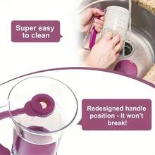 Pancake Batter Dispenser - 4-Cup Batter Dispenser With Squeeze Handle For Pancakes, Waffles, Muffins, And Crepes - Baking Tools By Chef Buddy (Purple,Red) - Phiên bản nâng cấp 1 màu đỏ - Xem 5