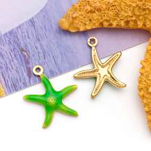 2pcs Starfish Charms Stainless Steel Star Charm Enamel Ocean Aniaml Charms For Jewelry Making Bracelets Earrings Necklaces Crafts - Multicolor - View 8