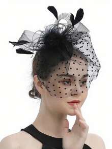 女士迷人帽子、茶会帽、肯塔基德比头饰、头带、德比帽、婚礼发夹 - 彩色 - 查看 5