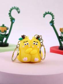 2 件/套情侣钥匙扣系列，卡通人物背包挂饰，毛绒磁铁挂链，汽车钥匙链和包包吊饰，夜光小人吊坠，圣诞节，感恩节，派对，生日礼物