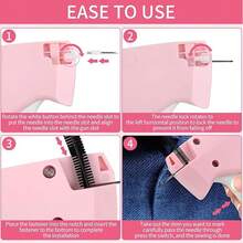 Quick Clothing Label Fastener Gun Set - Mini Pin Style Label Gun, Suitable For Sewing, Quilting, Garment Repair And Holiday Gift Wrapping - Includes 1 Label Gun, 6 Steel Pins, 500 White Plastic Pins And 500 Black Plastic Pins - For DIY, Shops And Home Use