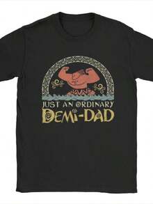 Funny Moanas Maui Stronge T Shirts Men Cotton Vintage T-Shirt Crew Neck Just An Ordinary Demi Dad Tees Short SLeesve Clothing Gift - 黑色 - 查看 1