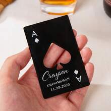 5 Stücke personalisierte Name und Datum Geschenke für Trauzeugen, Pik-Ass Flaschenöffner, personalisierte Name Flaschenöffner, gravierter Bier Flaschenöffner, Antrag an Trauzeugen, Geschenk für den Trauzeuge, zarte Romantik