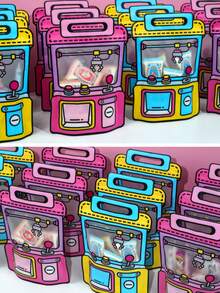 1pc Cute Claw Machine Gift Bags, Snack Bags, Tote Bags. Cute Style, Suitable For Daily Parties And Festivals. Zipper Closed Plastic Snack Gift Bags, Suitable For Birthday Gifts And Party Supplies