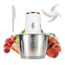 LAC 1pc 3L Electric Meat Grinder, 4 Blade 2-Speed, Detachable, Easy Cleaning, With Lock, White Color, EU Plug Power Supply