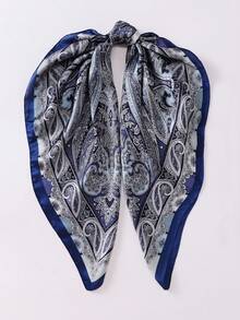 1pc Paisley Square Scarf For Women, 70cm High-End Decorative Printed Neck Kerchief, Silk-Like Fashion Shirt Scarf & Wrap This 70cm Paisley Square Scarf Is Made Of Silk-Like Fabric, Featuring A Smooth And Delicate Touch With A Soft Luster-Its Texture Is Comparable To Real Silk. The Classic Paisley Print Is Exquisite And Elegant, With High-End Color Schemes That Complement Any Style