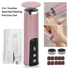 Multifunktionale elektrische Feile für Füße, Pediküre-Maschine, Nagelpoliermaschine, Entferner für abgestorbene Haut, Hühneraugen-Fußglättiger, Fußpflege 1200mAh