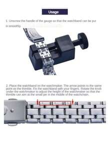 1 件装手表拆卸器、钢带调节工具、迷你小型手表调节器、手表工具、表带拆卸器、手表配件