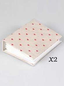 1pc 6" Red Heart Shaped Photo Album, Can Hold Up To 100pcs 6" Photos, Postcards, Memorabilia, Baby Photos Storage,Back To School,School Supplies - Multicolor - View 15