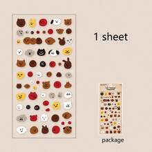 Pegatinas con diseños lindos, suaves y divertidos de patrones emocionales, material decorativo para cuentas de redes sociales