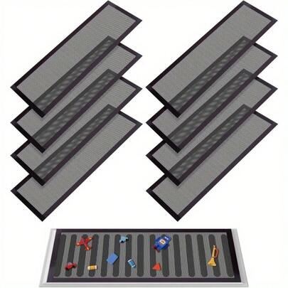 4/8/12/16 Pack Floor Register Screen Vent Mesh-4x10 Inch Plastic Rectangle Air Vent Screen Cover-Magnetic PVC Vent Mesh Cover For Ceiling Wall Floor Catch Debris Hair Dust