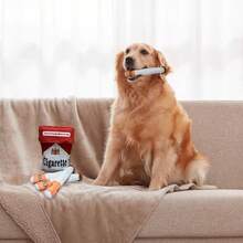 1 Set de Juguetes Interactivos para Perros, Juguete Divertido con Chirrido y Forma de Cigarrillo, Juguete Interactivo para Perros Pequeños, Medianos y Grandes, Regalo de Cumpleaños