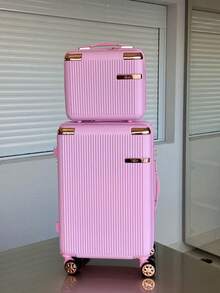 Kit 3 (2 Suitcases + 1 Toiletry Bag) Carry-On Travel Suitcase With Expandable Zipper, Anti-Bottom Zipper, Removable 360° Wheels, Hand Luggage - Màu Hồng baby - Xem 10