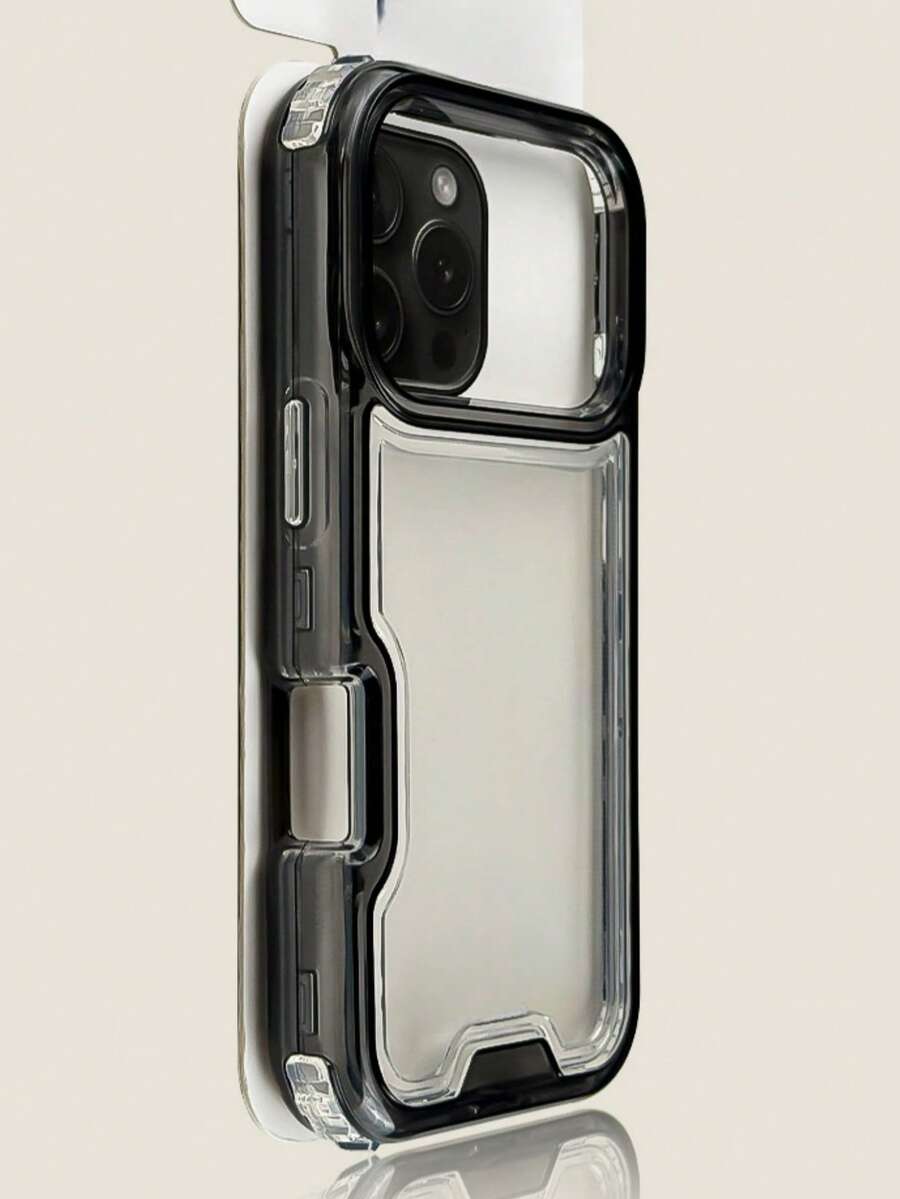 1个三合一透明防摔手机壳，兼容 17 Air 16 15 14 13 12 11 Pro Max，硬质PC材质