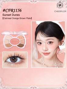 CHEERFLOR GIRLS BOWKNOT Makeup Palette, Matte Shimmer Powder Eyeshadow Pallet, Highly Pigmented, Long-Lasting Bright Shimmer Matte Eyeshadow, Light, Smooth, With Mirror, Highlighters Contour Blush Powder All In One Makeup Pallet - CFR1156 - View 7