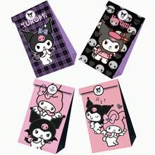 12pcs Sanrio Party Gift Box Packaging Kuromi Hello Kitty Tote Bags Double-Sided Printing Suitable For Valentine's Day, Halloween, Christmas, Birthday Party Gifts, Candy Wrapping Paper Bags, Holiday Gift Wrapping Paper Bags, Decorative Items