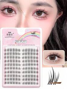 120pcs Individual Eyelashes, Sunflower Style False Eyelashes, Cartoon Style, Reusable And Can Amplify Eyes