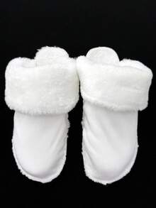 1双保暖绒毛鞋垫，可拆卸绒毛鞋垫，适用于带孔鞋，男女通用，秋冬季 - 白色 - 查看 8
