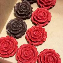 4 Stück Rosen Silikon Form für DIY Schokolade, Süßigkeiten, Kerzen, Seife & Backverzierung, Kuchendekoration Werkzeuge, Muttertags Küchen Geschenke, Zuhause Backen Grundlagen