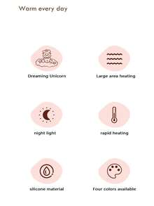 MEET SUN 1pc Hand Warmer + 1200mAh Rechargeable Lithium Battery + Portable Handheld Design + Lighting + Lanyard + 2 Temperature Settings