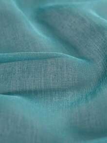 1 件白色雪纺薄纱窗帘，设计用于过滤光线同时保持透明，适用于卧室、办公室、厨房、客厅、书房和家居装饰。﻿ - 綠色 - 查看 4