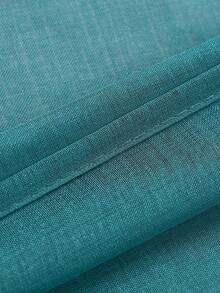 1 件白色雪纺薄纱窗帘，设计用于过滤光线同时保持透明，适用于卧室、办公室、厨房、客厅、书房和家居装饰。﻿ - 綠色 - 查看 5