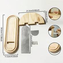 1 pièce Porte-plante mural créatif en acrylique et bois fileté, décoration d'intérieur artisanale