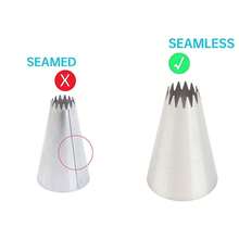 8pcs Piping Nozzle Set, 6-Tooth, 8-Tooth, 15-Tooth Medium Sizes Stainless Steel Baking Cookie Cake Decorating Cream Icing Nozzle Mouths, Mother's Day Gift Back To School