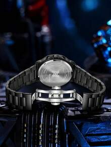 NSNEVER STOP 1 Đồng hồ nam Quartz mặt tròn xoay thời trang cá nhân hóa hình ngôi sao năm cánh, thiết kế thể thao, quà tặng cho bạn trai, cha, trở lại trường, Halloween, ngày lễ tình nhân - Đỏ - Xem 4