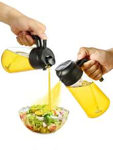 1pc 2-In-1 Olive Oil Sprayer And Dispenser, 500ml/17oz Cooking Oil Bottle For Cooking, Kitchen, Grilling, Air Fryer, Salad, Baking - Multicolor - View 11