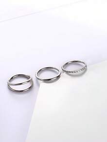 3pcs Inlaid Synthetic Zirconia Nose Ring Earrings 316 Surgical Steel Double Ring Nose Ring 18G Hinge CZ Puncture Jewelry Lip Ring Cartilage Earrings Spiral Hook Earrings, Size: 7mm/8mm/9mm/10mm, Suitable For Daily Party And Vacation Wear, Valentine's Day, Mother's Day, Thanksgiving, Halloween, Birthday Gifts And Bar Dancing, Travel, Work - 3pc Nose Ring - View 2