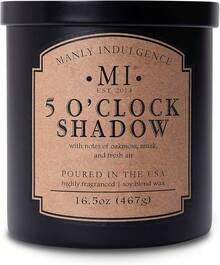 Winters Edge - Velas perfumadas para hombres, mecha de madera de 15 onzas, cera de mezcla de soja premium, quemaduras de 60 horas, velas perfumadas para el hogar, fabricadas en los - Sombra de las 5 O'Clock - Ver 10