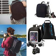 Mochila para cámara de fotografía profesional,Bolsa tipo para Almacenamiento con compartimento para computadora portátil,particiones ajustables,para cámaras,,, - Albaricoque - Ver 7