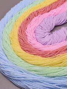 2毫米 1串 180颗 玻璃珠 小刻面玻璃吊坠隔珠 用于珠宝制作 DIY配件 - 2mm 瓷料小珠子 - 查看 9