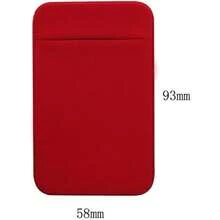 TLL  Slim Credit Card Holder For Back Of Cell Phone Stretchy Ultra Lycra 3M Self Adhesive Phone Pocket Stick On Wallet For ID Credit Card Pocket For IPhone Android Galaxy Red+White+Blue2574 - 紅白藍 - 查看 2