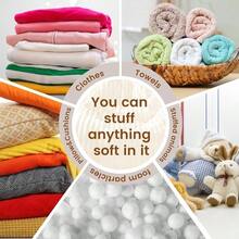 Ribbed Rabbit Fur Stuffed Animal Storage Bean Bag Chair Cover No Filler Comfy Bean Bag Cover Without Filling Or Home Bedroom Decor Organizing Plush Textile HolderWhite, L - 灰白+大號+羅紋兔毛 - 查看 6