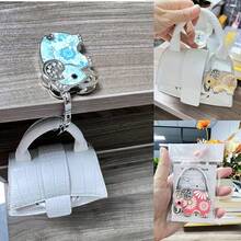 Chic Elephant Shaped Handbag Hook With Floral Pattern, Versatile Bag Hanger For Travel, Office, And Home - Cute, Organizer For Handbags, Purses, Totes, And Backpacks; Eye-Catching Accent Accessory For Spring Wardrobe Refresh; Perfect Gift Idea For Valentine's Day And Everyday Style Enthusiasts; Lightweight Metal Construction With Strong Load Support - Multicolor - View 5