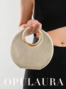 Túi cầm tay OpulAura thời trang mới không đối xứng, Túi cầm tay buổi tối hình hộp mini phong cách châu Âu cổ điển, Túi xách dự tiệc trang trọng, Ví cocktail, Túi khiêu vũ, Túi đeo chéo xích đeo vai cô dâu vàng, Thích hợp cho tiệc Giáng sinh/Halloween/Tụ tập sinh nhật - Vàng - Xem 8