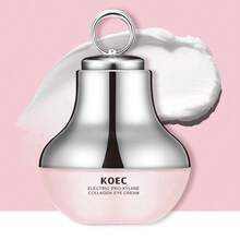 KOEC Pro-Xylane 胶原蛋白眼霜，有效淡化黑眼圈、皱纹和眼袋，快速吸收的咖啡因眼霜，配合轻柔震动，紧致、保湿并舒缓疲劳双眼，韩国护肤品 - 粉色 眼霜 - 查看 2