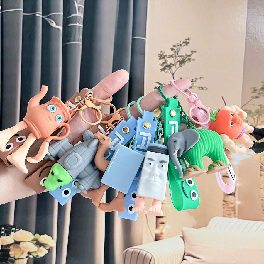 1pc Y2K Italian Brainrot Weird Creature Keychain, Abstract Animal Pendant, Novelty For Students, Bag Accessory Halloween Accessories Teachers Day Christmas Gift Ideas Bag Accessories Lanyards With Id Holder Car Accessories Bag Charms