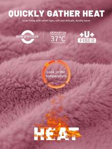 Soyun Pantaloni da yoga da donna in vita alta, sottili, in pile, aderenti, leggeri, adatti per attività all'aperto, viaggi, palestra - Rosa - Visualizzare 5