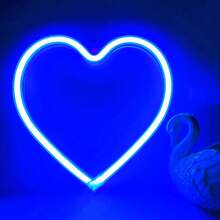 1pc Heart Shaped Neon Sign Light, Neon Heart Wall Decor, Home Decor, Holiday Decor, Battery Or USB Powered LED Neon Heart Light, Suitable For Birthday Party, Celebration, Proposal, Anniversary, Valentine's Day, Mother's Day, Halloween, Christmas And Other Holidays Decoration And Gift - White - View 22