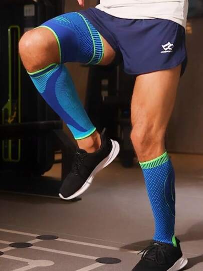 Knitted Sports Tight Fitting Thigh, Calf, Ankle Compression, Suitable For Running, Fitness, Skipping Rope, Cycling, 1 Piece, Need Two Pieces,Buy Two Pieces