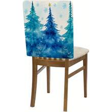 1pc/4pcs/24pcs Christmas Tree Pattern Removable Washable Chair Covers, Suitable For Home, Restaurant, Living Room, Kitchen Decoration In Winter - Multicolor - View 11