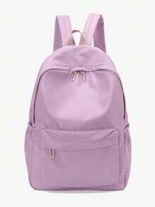 Casual Versatile Minimalist Backpack For Women - Purple - View 1
