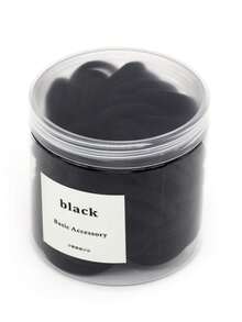 50pcs/ Girls' Basic High Elasticity Hair Ties For Ponytail, Hairstyle (Assorted Colors) Casual Women's Solid Casual Headband, Business Trip Bathroom Hair Washing Rope Headband, Black Headband, High Elasticity Rubber Band