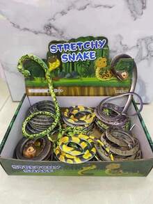 1pc Realistic Soft Rubber Snake Prop, Vivid Patterned Python Design, Scary Animal Snake Toy, Flexible & Washable, Halloween Party Gag Gift, Christmas Present