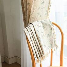 Sutuo Home Florals Boho Farmhouse Curtains, Semi-Blackout Drape Bohemian Window Treatment Cotton Linen Panel With Tassels For Bedroom Living Room, Rod Pocket, 1 Panel 59" W X 84" L - 花卉圖案0359Wx84LPackof1 - 查看 6