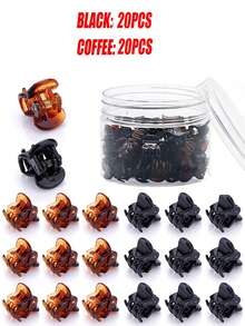 1 Can Of Small Mini Hair Clips, Women's Non Slip Plastic Clips (40PCS Per Can, Multiple Color Options) Fall Winter Claw Clip Hair Accessories For Women For Vacation Outfits Woman Elegant Hair Clutch